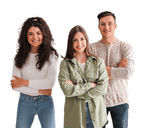 Tres socios Jóvenes de la Unión de Cooperativas