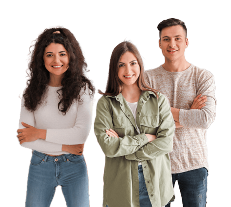 Tres socios Jóvenes de la Unión de Cooperativas